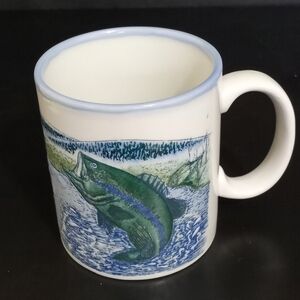 OTAGIRL Coffee Mug with rainbow fish trout design Made in Japan